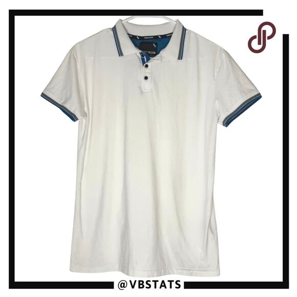Stone Falcon Mens Collared Classic Short Sleeve Golf Polo Shirt White Size Small - Picture 1 of 9